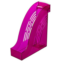 Накопитель для бумаг вертикальный Attache Яркий Офис А4, 95мм, розовый