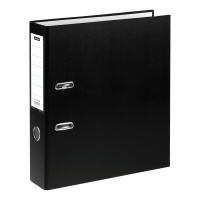 Папка-регистратор OfficeSpace 75мм, бумвинил, с карманом на корешке, черная