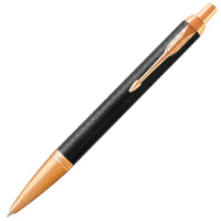Шариковая ручка автоматическая Parker IM Premium M, черный/позолоченный корпус, 1931667