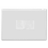 Пластиковая папка на молнии Бюрократ белая, А4, 150мкм, BPM4AWT