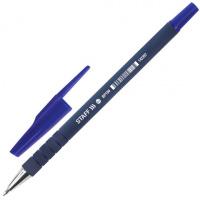 Ручка шариковая Staff синяя, 0.35мм, прозрачный корпус