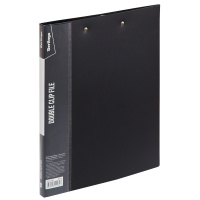 Пластиковая папка с зажимом Berlingo Standard черная, А4, 17мм