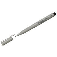 Ручка капиллярная Faber-Castell Ecco Pigment черная, 0.5мм, серый корпус