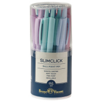 Шариковая ручка автоматическая Bruno Visconti SlimClick синяя, 0.5мм, Zefir, ассорти