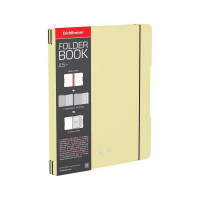 Тетрадь ErichKrause FolderBook Pastel, желтый, А5+, 2x48 листов, клетка