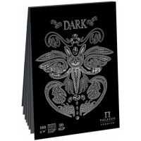 Скетчбук - планшет 30л., А5 Лилия Холдинг 'Dark', на склейке, 160г/м2, черный тонир. офсет