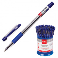 Шариковая ручка Cello Slimo Grip синяя, 0.7мм, масляная основа