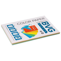 Цветная бумага для принтера Bvg медиум 5 цветов, А4, 100 листов, 80г/м2