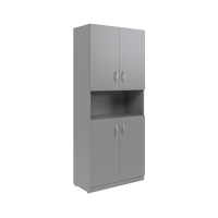 Шкаф для персонала Skyland Simple SR-5W.4, серый, 770x375х1815мм, 2 комплектаглухих малых дверей