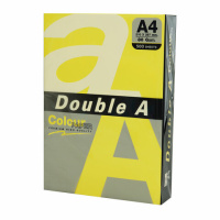 Цветная бумага для принтера Double A интенсив желтая, А4, 500 листов, 80 г/м2
