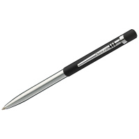 Ручка шариковая Luxor 'Gemini' синяя, 1,0мм, корпус черный/хром, кнопочный механизм