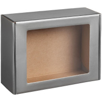 Коробка с окном Visible, серебристый