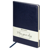 Ежедневник недатированный Brauberg Imperia темно-синий, А4, 160 листов, под гладкую кожу