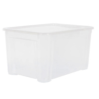 Ящик для хранения с крышкой Кристалл 55.5x39x29см, пластик, прозрачный