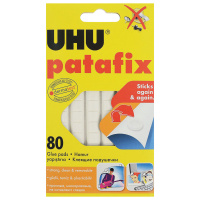 Клейкие застежки для картин Uhu Patafix 80шт/уп, бумажные, белые