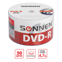 Диск DVD-R Sonnen 4.7Gb, 16x, Bulk, 50шт/уп