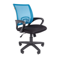 Кресло офисное Chairman 696 ткань, голубая TW, черная TW, крестовина пластик