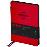 Ежедневник недатированный Berlingo Color Zone красный, А5, 136 листов, кожзам