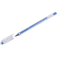 Гелевая ручка Crown Hi-Jell Color голубая, 0.7мм