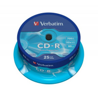 Диск CD-R Verbatim 700Mb, 52x, Cake Box, 25шт/уп