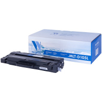 Картридж лазерный Nv Print MLT-D105L черный, для Samsung ML-1910/1915/2525/2580/SCX-4600, (2500стр.)