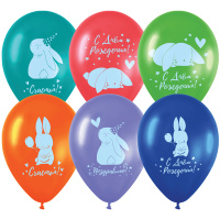 Воздушные шары Meshu Honey bunny 30см, пастель, ассорти, 50шт