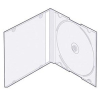 Бокс для CD/DVD Vs CD-box Slim/5 прозрачный, на 1 диск, 5 шт/уп