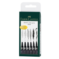 Набор ручек капиллярных Faber-Castell Pitt Artist Pen черные, 0.1, 0.3, 0.5, 0.7мм, черный корпус