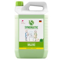 Жидкое мыло с дозатором Synergetic 5л, луговые травы, биоразлагаемое