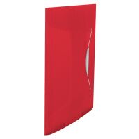 Пластиковая папка на резинке Esselte Vivida красная, A4, до 150 листов, 624042