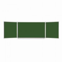 Меловая доска Brauberg 100х300см, зеленая, лаковая, магнитная, алюминиевая рамка, двустворчатая