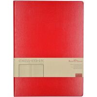 Ежедневник недатированный Bruno Visconti Megapolis красный, А4, 160 листов, кожзам
