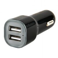 Зарядное устройство автомобильное, RED LINE AC-1A, кабель для IPhone (iPad) 1м, 2 порта USB, выходно
