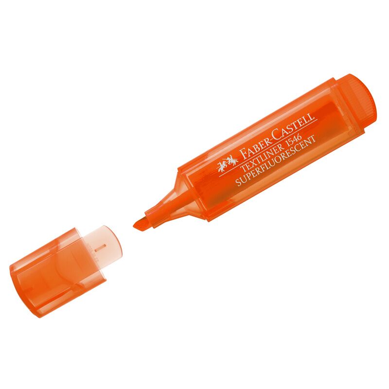 фото: Текстовыделитель Faber-Castell 46 Superfluorescent флуоресцентный оранжевый, 1-5мм, скошенный наконе