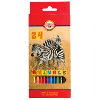 Набор цветных карандашей Koh-I-Noor Animals 24 цвета, 3354