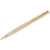 Ручка-роллер Delucci 'Celeste', синяя, 0,6мм, цвет корпуса - золото, подар.уп.