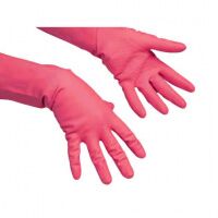 Перчатки резиновые Vileda Professional многоцелевые L, красные, 100751