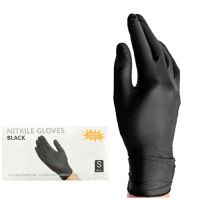 Перчатки нитриловые Wally Plastic р.S, черные, 50 пар