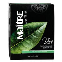 Чай Maitre De The Классический, зеленый, 100 пакетиков