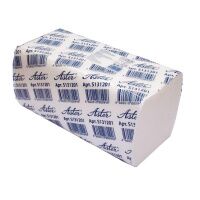 Бумажные полотенца Aster Pro листовые, белые, V укладка, 200шт, 2 слоя, 20 пачек, S131201