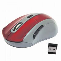 Мышь беспроводная оптическая USB Defender Accura MM-965, 800-1600dpi, красно-серая