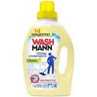 Средство для мытья полов WashMann 'Лимон', 1,5л