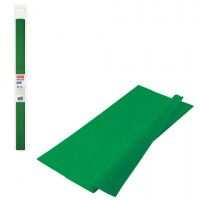 Бумага крепированная Brauberg темно-зеленая, 50х250см, 32г/м, растяжение до 45%