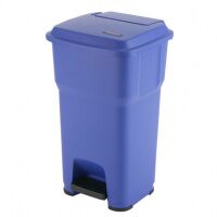 Контейнер для мусора Vileda Professional Гера 60л, с педалью и крышкой, синий, 137753