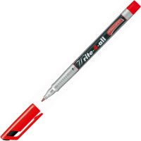 Маркер перманентный Stabilo Write-4-All красный, 0.7мм, круглый наконечник
