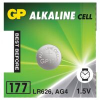 Батарейка Gp Alkaline 177 377 LR626, 1.5В, алкалиновая