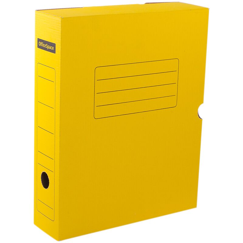 фото: Архивный бокс Officespace желтая, A4, 75мм
