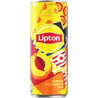 Чай черный холодный LIPTON персик, 0,25л