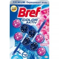 Освежитель для унитаза Bref Color Activ Premium 2х50г, цветочная свежесть, подвесной блок
