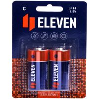 Батарейка Eleven C LR14, алкалиновая, 2шт/уп